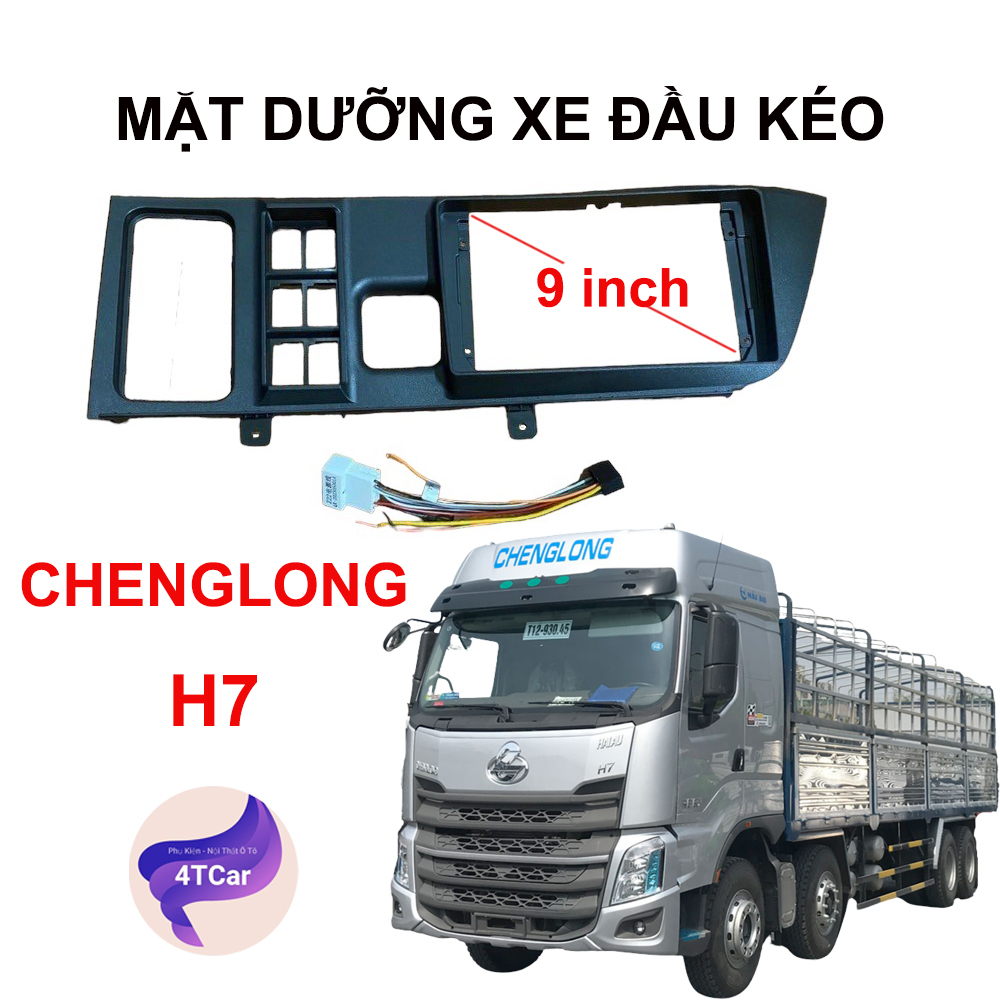 Mặt dưỡng lắp màn android 9 inch cho xe đầu kéo CHENGLONG H7