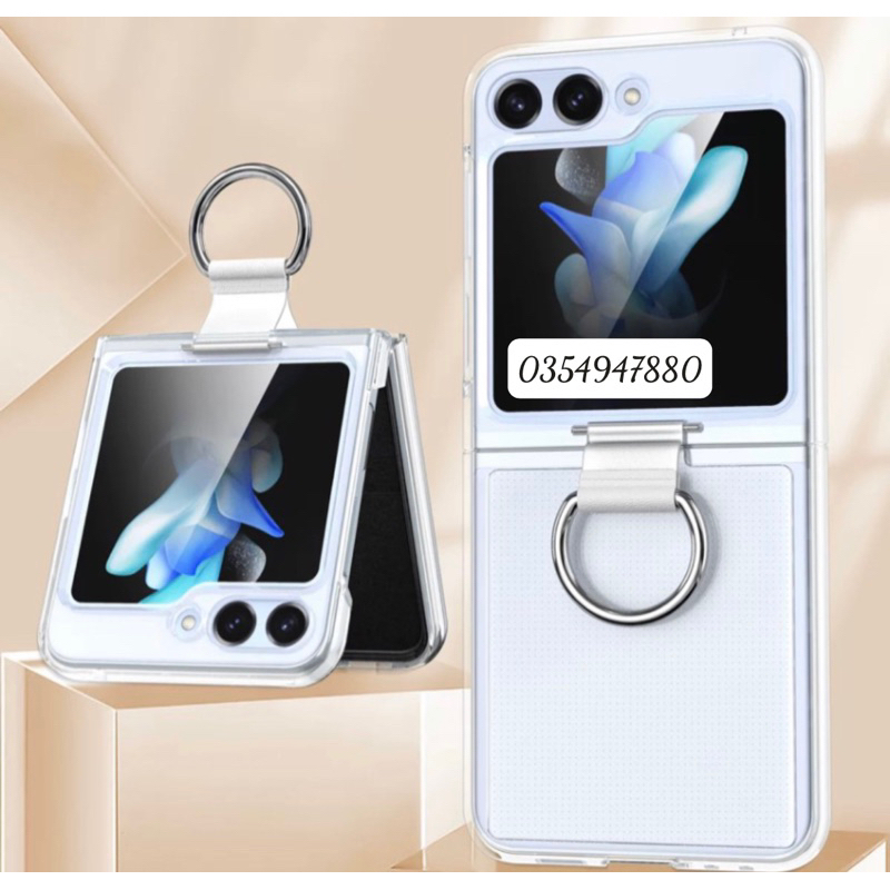 Ốp lưng Likgus trong suốt cho Samsung Z Flip 5 5G kèm móc treo siêu tiện