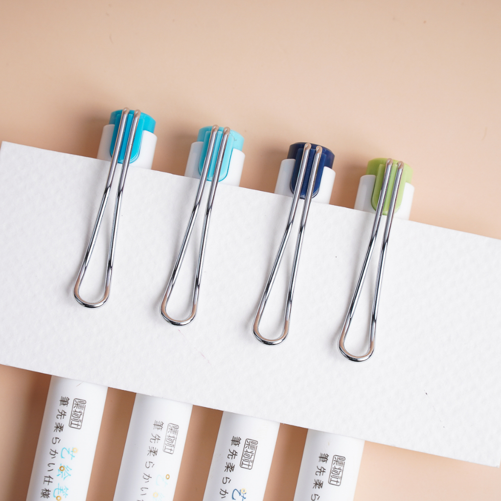 Set 4 Bút Art Brush Marker Lông Mềm Viết Calligraphy Màu Pastel Soft Brush Sign Pen Cho Học Sinh MR5006