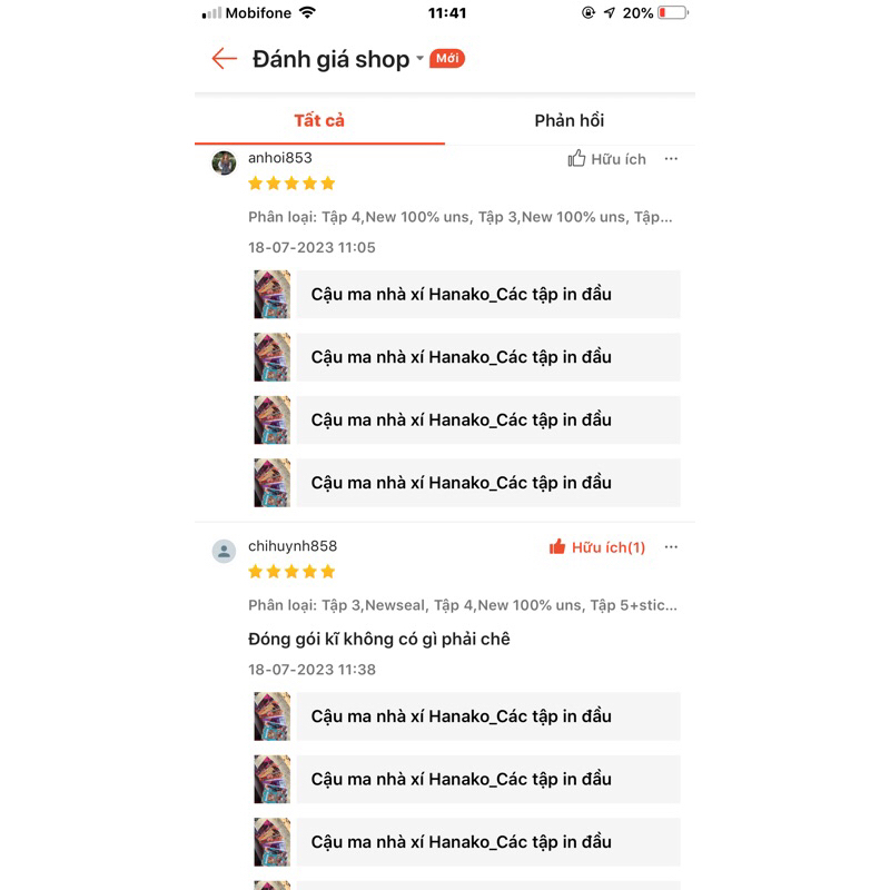 Cậu ma nhà xí Hanako_ All Các tập in đầu