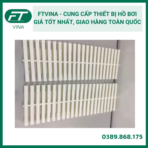 1 mét Thanh thoát tràn hồ bơi 20 cm loại 1 chấu nhựa PP / china /nan thoát nước/ chuyên trang trí bể bơi/hồ bơi