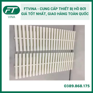 1 mét Thanh thoát tràn hồ bơi 20 cm loại 1 chấu nhựa PP / china /nan thoát nước/ chuyên trang trí bể bơi/hồ bơi