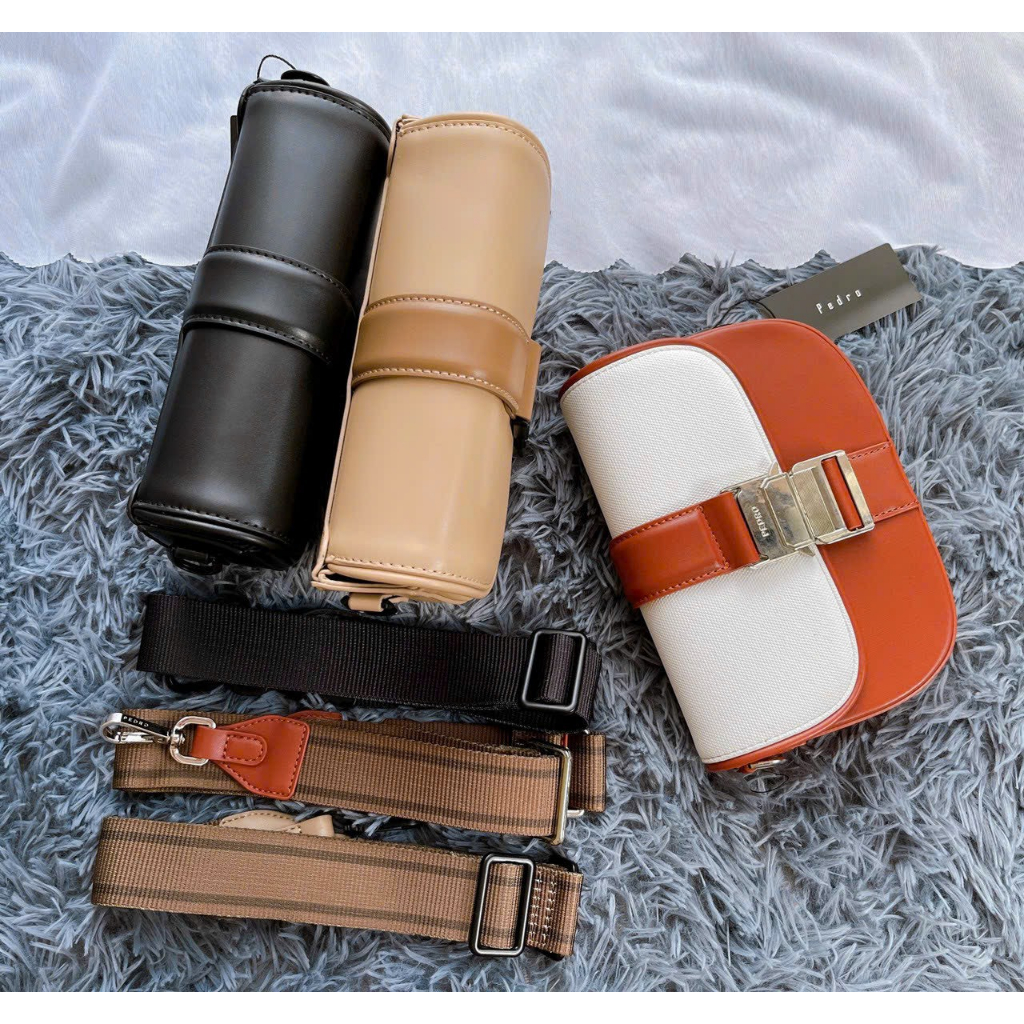 Túi pê rô nam/nữ dây bảng to đeo chéo nắp gập khóa cài