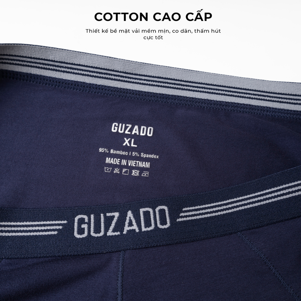Quần lót nam Guzado Vải Cotton Bamboo Cao Cấp Kháng Khuẩn,Co Giãn Cực Tốt GBF02