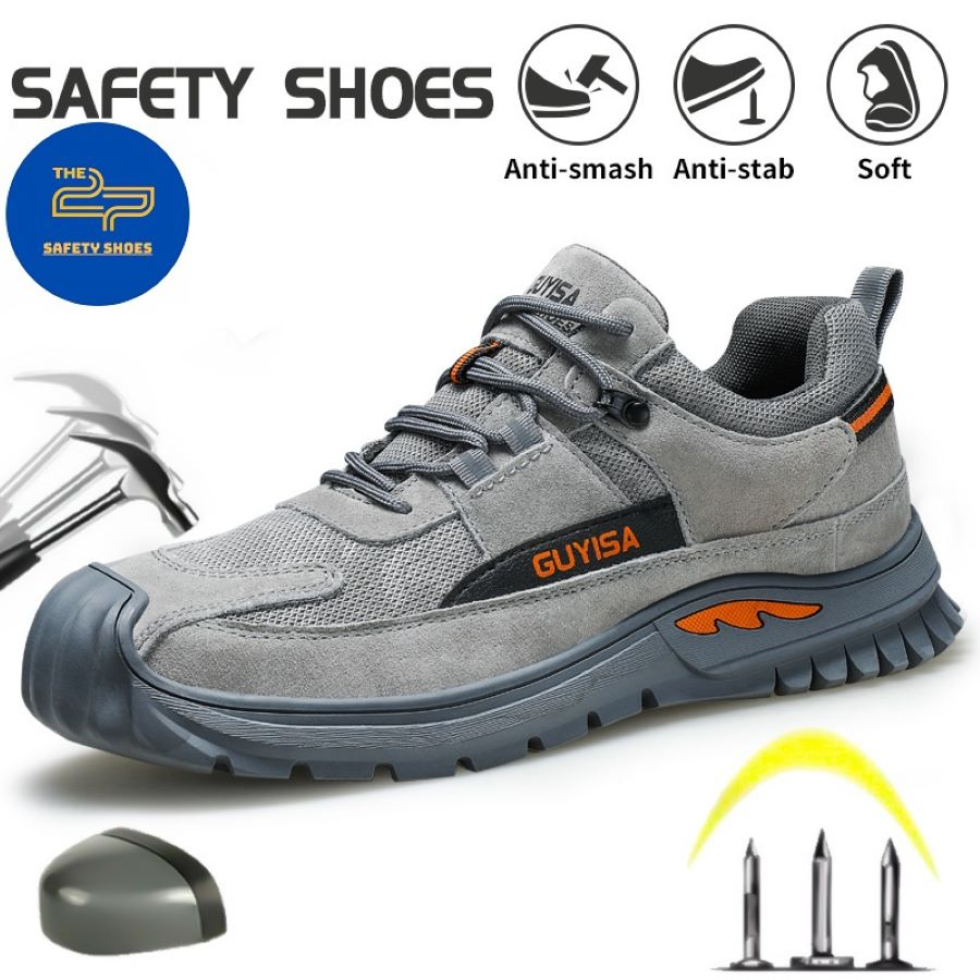 Giày bảo hộ lao động nam GUYISA T1007 chống trơn trượt, đam thủng phù hợp mọi công trình, nhà máy.