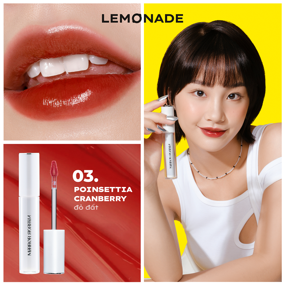 Son tint bóng không dính bền màu Lemonade Mirror Mirror Water Tint 4g