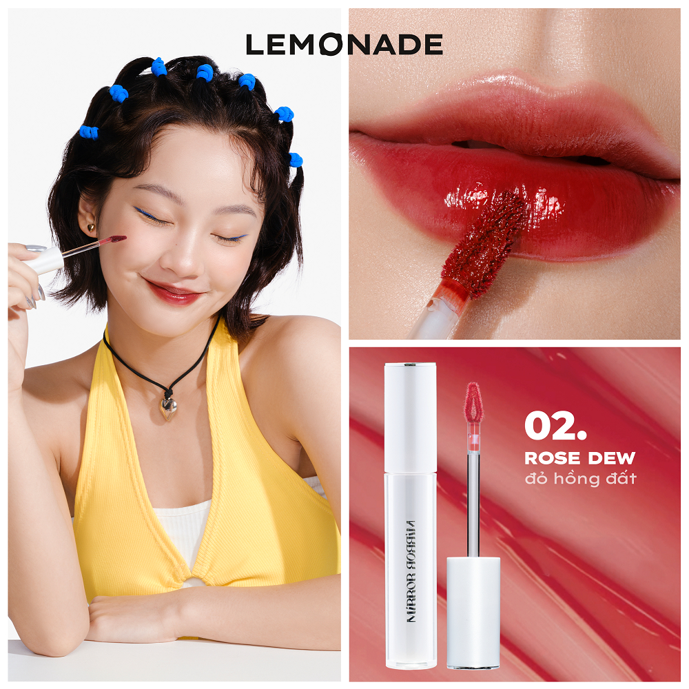 Son tint bóng không dính bền màu Lemonade Mirror Mirror Water Tint 4g