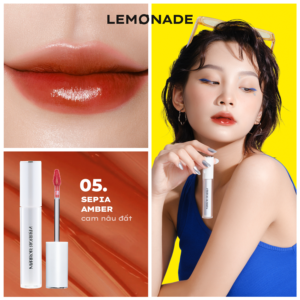 Son tint bóng không dính bền màu Lemonade Mirror Mirror Water Tint 4g