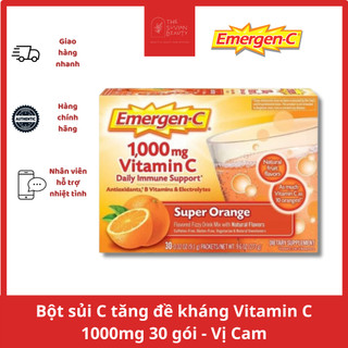 Bột sủi C tăng đề kháng Emergen-C Vitamin C 1000mg 30 gói - Super Orange-Vị Cam