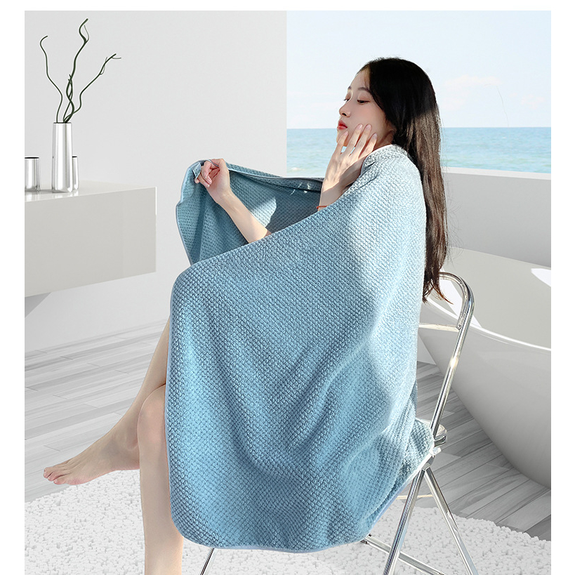 Khăn tắm siêu thấm nước, siêu mềm, siêu nhẹ. Khăn lau dạng lưới sợi microfiber cao cấp 70x140cm công nghệ Nhật K08