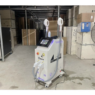 Máy triệt lông 2in1 ipl swan 2023 với 2 tay cầm triệt lông