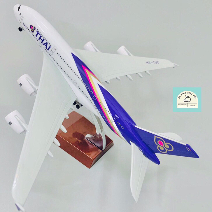 Mô Hình Máy Bay Airbus A380-800 hãng hàng không Thái Lan“ Thai Airways” hợp kim cao cấp cực đẹp. Mô Hình Máy Bay Đồ Chơi
