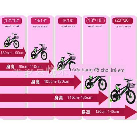 Xe đạp trẻ em Xaming mẫu mới cỡ 12 / 14/ 16/18/20 inch