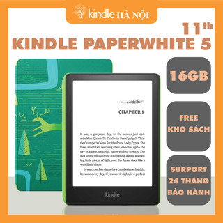 LIVE | Máy đọc sách Kindle Paperwhite 5 11th có bao da chính hãng bên trong hộp đóng gói