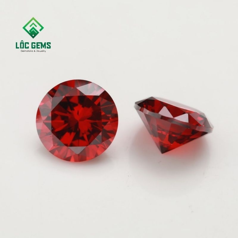 (3.5 - 7.0mm) Kim Cương Moissanite màu Đỏ Red, Giấy kiểm định quốc tế GRA. Hàng Mỹ USA.