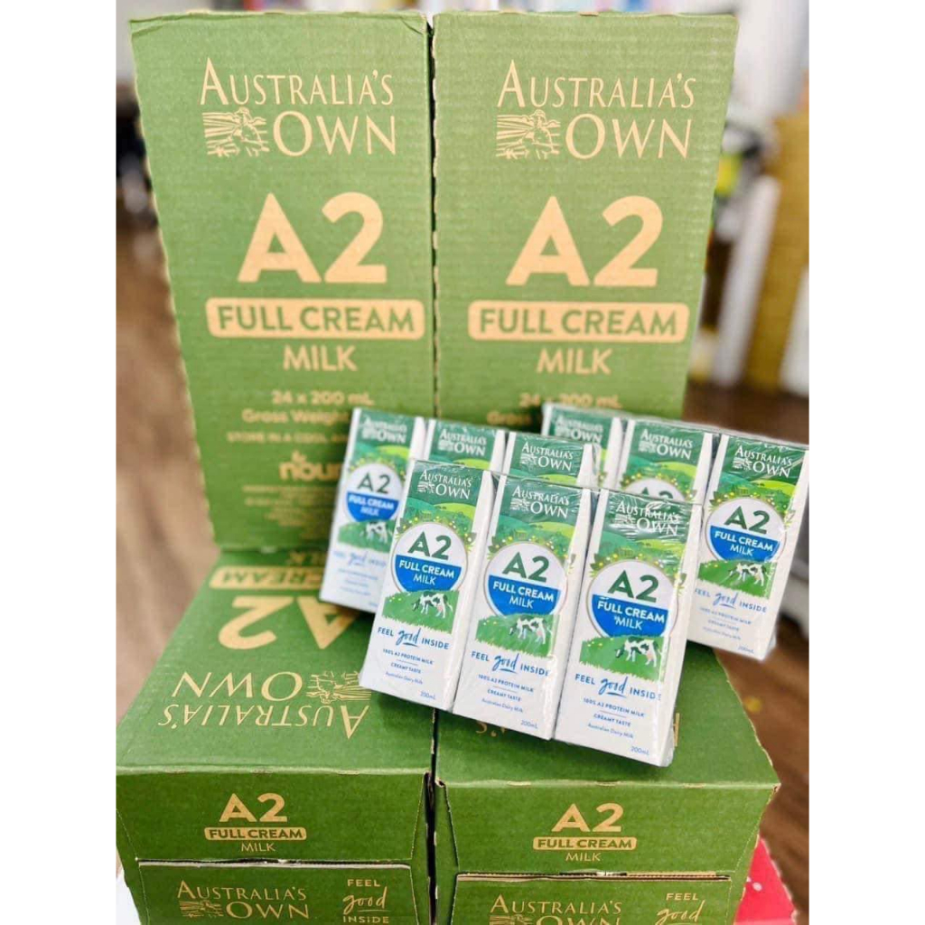 Lốc 6 Sữa Tươi Nguyên Kem ÚC Australia's Own A2 200ml x 6