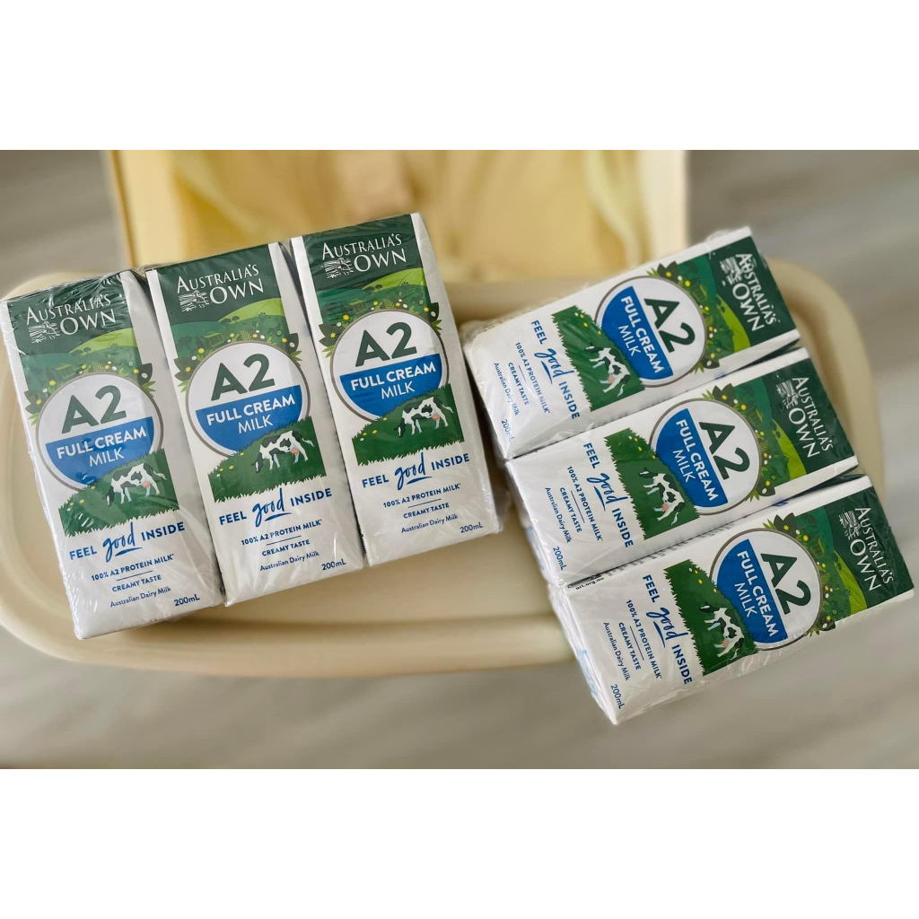 Lốc 6 Sữa Tươi Nguyên Kem ÚC Australia's Own A2 200ml x 6