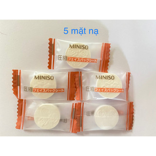 5 mặt nạ giấy nén miniso gói