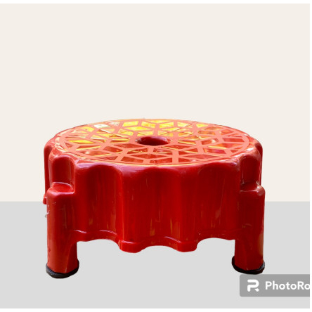 Ghế nhựa tròn chân bọc silicon chống trơn trượt siêu chắc chắn đường kính 26cm