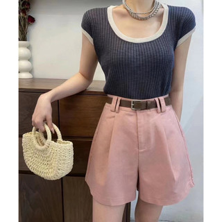 Quần sooc LYRA kaki, cạp có đỉa đôi kèm belt túi 2 bên phong cách trẻ trung, năng động - CSYQS0052