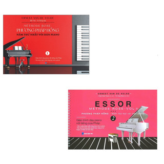 Sách - Phương Pháp Hồng Với Đàn Piano (Trọn Bộ 2 Cuốn) Méthode Rose – Ernest Van de Velde
