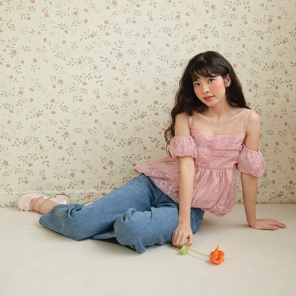 BLEUBIRD Áo tơ organza dáng bí Pumpkin Top