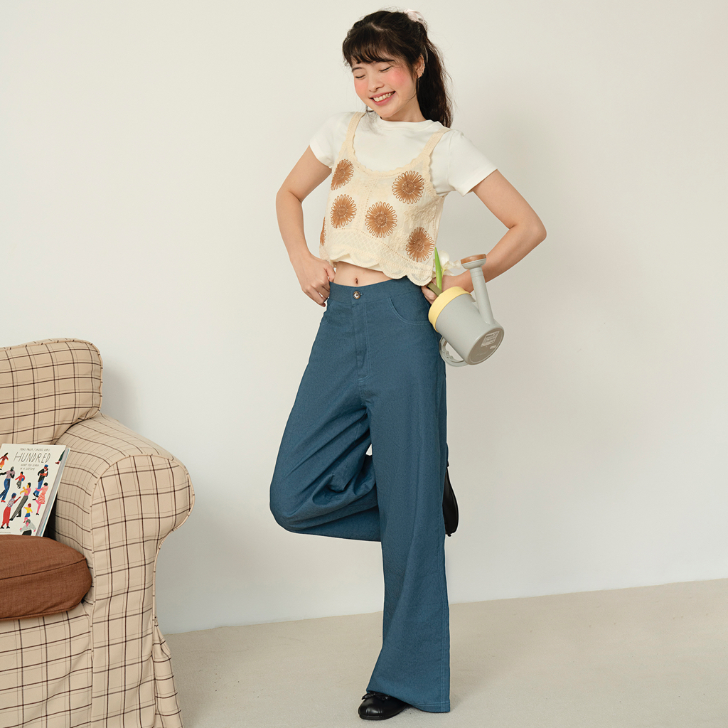 BLEUBIRD Quần suông kaki ống rộng Chihiro Pants