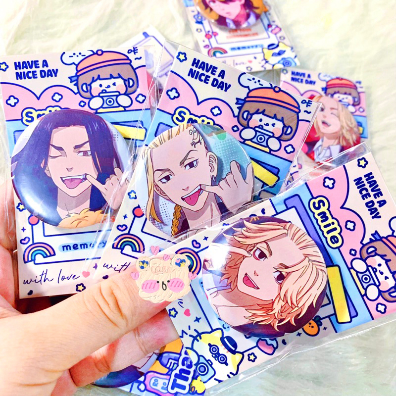 Huy hiệu Tokyo Revengers | Huy hiệu in theo yêu cầu Anime Tokyo Revengers | Mikey, Draken, Mitsuda, Baji, Chifuyu