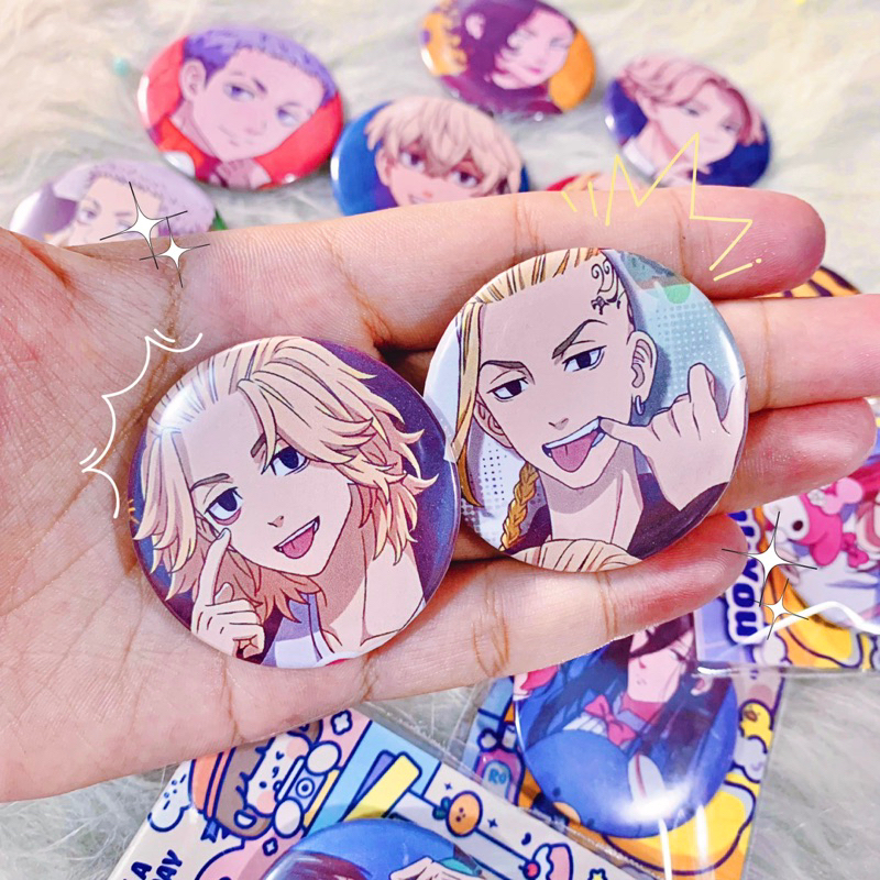 Huy hiệu Tokyo Revengers | Huy hiệu in theo yêu cầu Anime Tokyo Revengers | Mikey, Draken, Mitsuda, Baji, Chifuyu