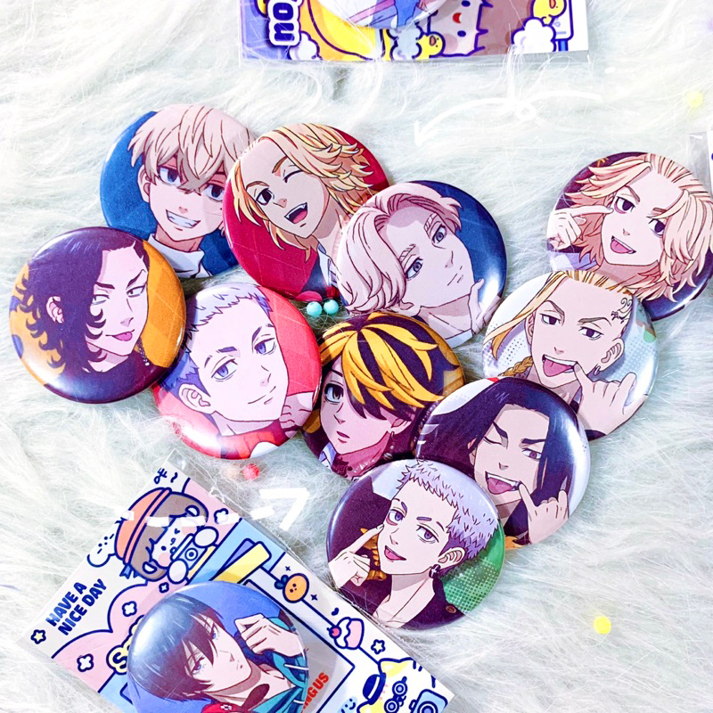 Huy hiệu Tokyo Revengers | Huy hiệu in theo yêu cầu Anime Tokyo Revengers | Mikey, Draken, Mitsuda, Baji, Chifuyu