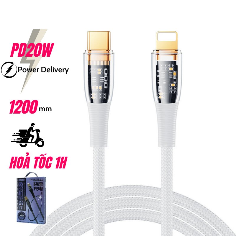 Sạc nhanh REMAX RP-U68 PD20W + QC18W sạc đầy 50% pin chỉ trong 30 phút cho 8 plus trở lên