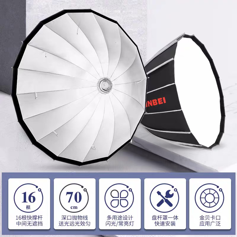 Jinbei Softbox Parabolic 90cm - Thao tác nhanh