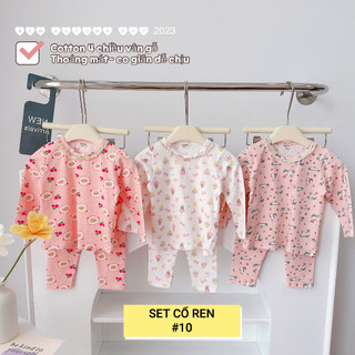 Set 3 bộ cổ ren siêu xinh cho bé gái
