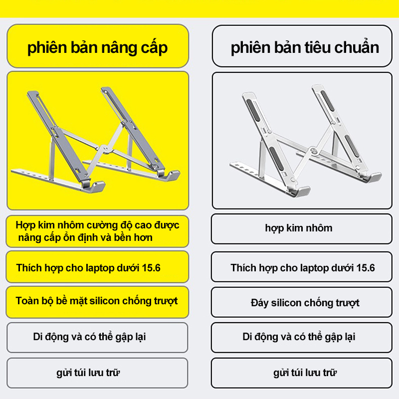 Giá đỡ laptop,MACBOOK đế tản nhiệt,kê laptop,Giá Kê Laptop Gấp Gọn ipad tản nhiệt có thể điều bằng nhôm có thể điều chỉn