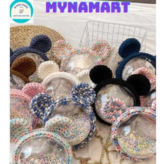 Túi xách nữ Túi handmade Túi tự đan Túi gấu Nguyên Set Phụ Kiện Gồm Len Mịn, Cancas Dây Xích Chắc Chắn