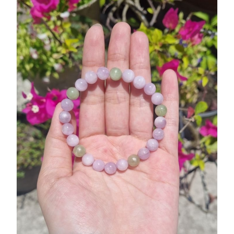 Vòng Kunzite tím - xanh 7.5mm