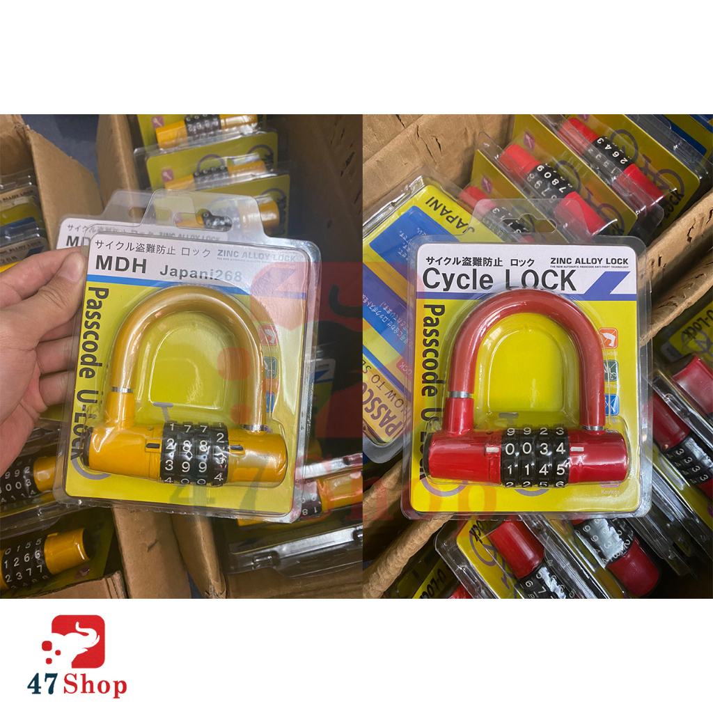 Ổ KHOÁ SỐ CHỮ U 4 MÃ SỐ CHỐNG TRỘM KHÔNG CẦN CHÌA