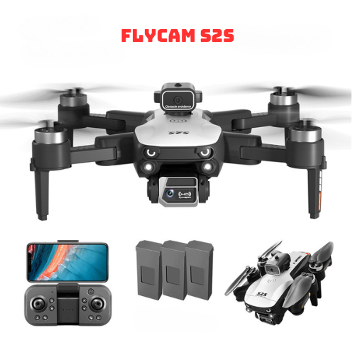 Flycam mini giá rẻ, Flycam S2S 4K Tránh Chướng Ngại Vật, Pin 2000mAh bay 20 phút - Giữ Vị Trí Tốt
