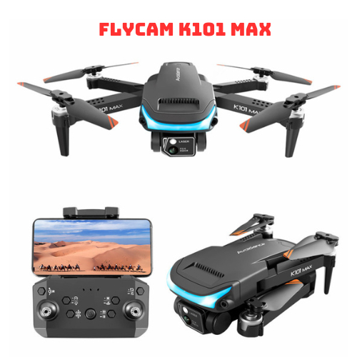 Flycam Giá Rẻ K101 Max, Plycam K101 Max Pro có cảm biến rada tránh va chạm vật cản 3 chiều thời gian bay 20 phút