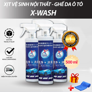 [Tặng Khăn Lau] Chai Xịt Vệ Sinh Nội Thất Ô Tô Xwash 500ml Kèm Vòi Xịt Vệ Sinh Sofa, Kính Xe Và Khử Mùi Xe Hơi