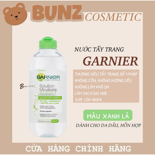 tẩy trang Garnier pháp xanh lá cho da dầu nhạy cảm