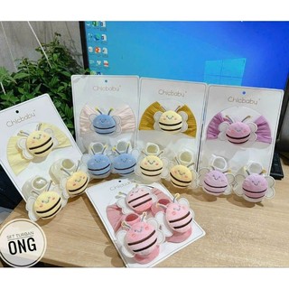 Set Quà Tặng/ Tuban Kèm Tất Thú Ong Siêu Xinh Cho Bé