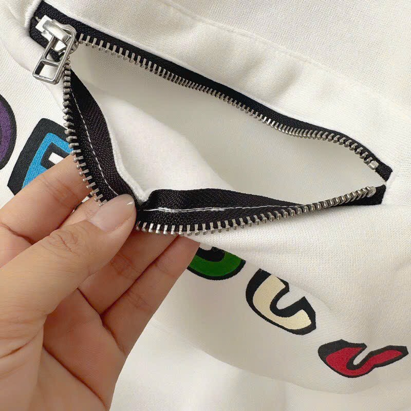 Áo khoác Hoodie DESSUU túi hộp có dây kéo nỉ lót bông form rộng unisex màu trắng hồng đen - HARLEY STORE SG