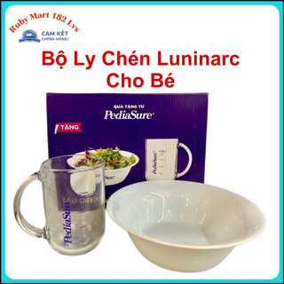 Bộ ly chén thủy tinh cho bé - quà pediasure