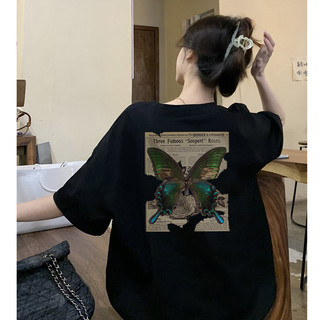 FOCUS local brand vintage đen cổ tròn áo thun chất áo bigsize áo phông nữ 100%cotton