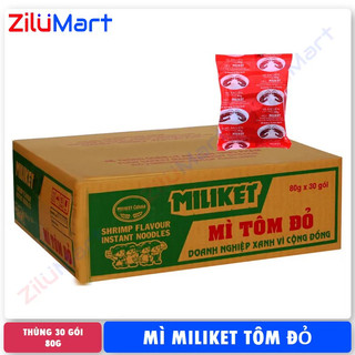 Mì tôm đỏ Miliket loại 80g