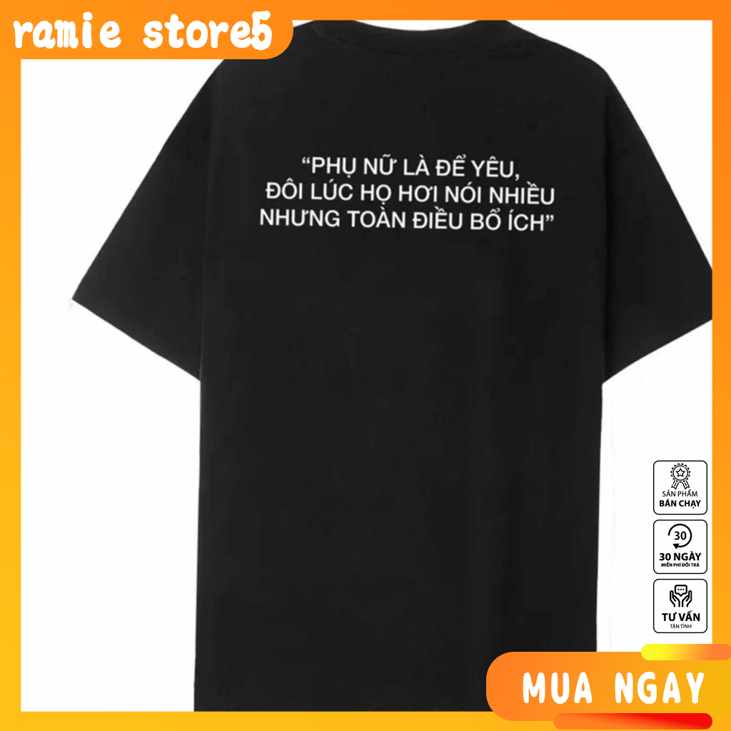 Áo thun phụ nữ là để yêu tay lỡ unisex phong cách trẻ trung năng động