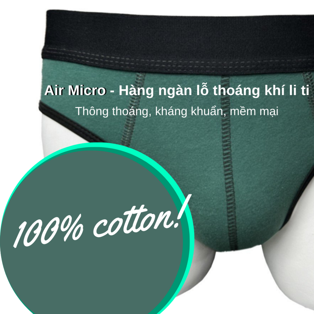 Quần Lót Nam Cao Cấp Nhiều Lưng Ngẫu Nhiên - Quần Sịp Nam Chất Coton Thoáng Mát, Quần Xì Màu Sắc Nam Tính