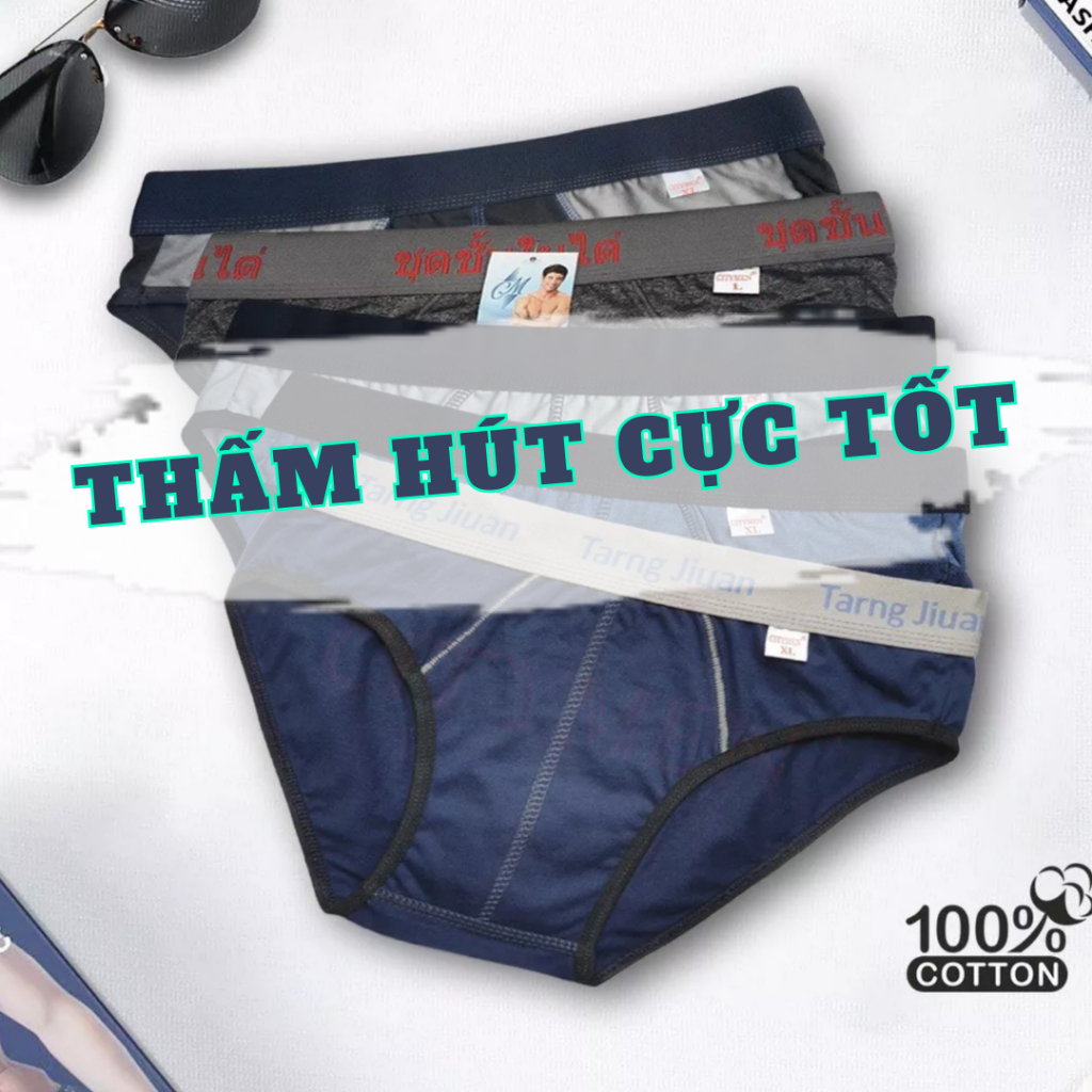 Quần Lót Nam Cao Cấp Nhiều Lưng Ngẫu Nhiên - Quần Sịp Nam Chất Coton Thoáng Mát, Quần Xì Màu Sắc Nam Tính