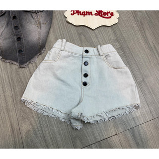 set áo ống+ quần short jeans nút